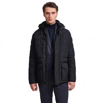 Marine Steppjacke mit abtrennbarer Kapuze für Herren Gr. 50