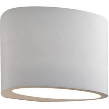 Netlighting Gypsum 1 Light Up & Down Wall Light Paintable Oval White Plaster G9