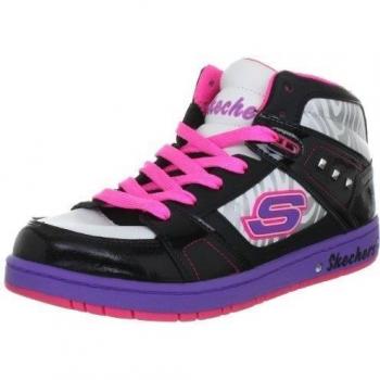 Skechers Shimmies 80948L, Zapatillas de Cuero para Niñas, Negro