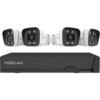Foscam FN9108E-B4-2T 8-Channel Network Camera Set with 4 Cameras, 3072 x 1728 p