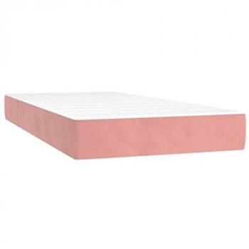 VIDAXL Materasso a Molle Insacchettate Rosa 80x220x20 cm in Velluto