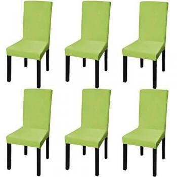 VidaXL Green Stretchable Chair Cover 6 Pack