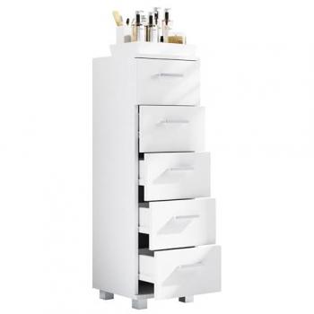 Mueble compacto de baño con 5 cajones Zalo M blanco