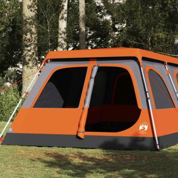 VidaXL Quick Release Family Tent Dome for 8 Grey and Orange