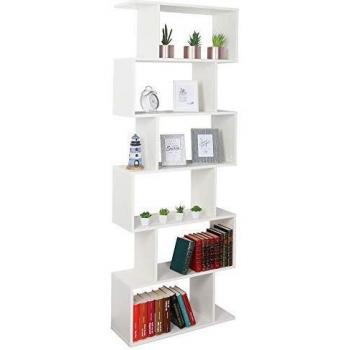 RICOO Schmales Bücherstandregal WM070‑WM – 192 × 70 × 25 cm, Raumteiler für Wohnzimmer