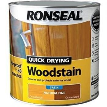 Ronseal Quick Dry Woodstain Satin Finish Natural Pine 2.5L