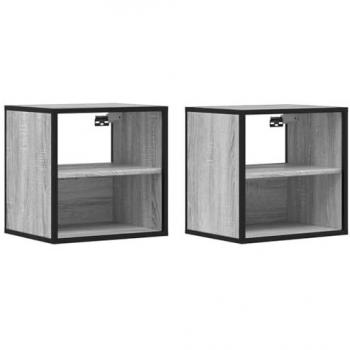 Sonoma Grey Wall-mounted Night Tables 2 pcs 40x31x39.5 cm