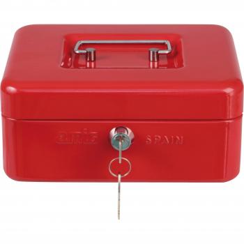 Portamonete in acciaio rosso 150x110x70 mm