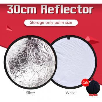 Réflecteur 2 en 1 30 cm argent et blanc