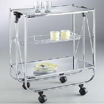 Hagen Grote Küchenrollwagen – verchromter Stahl‑Designer, 64 × 40 × 69 cm