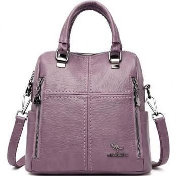 Mochila escolar de cuero para niñas