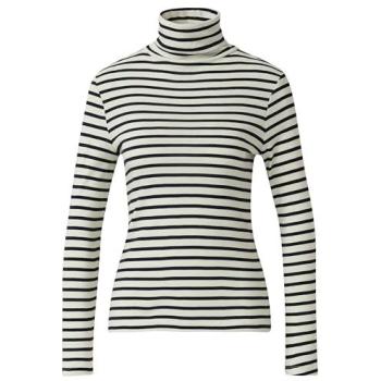 Damen‑Rollkragen‑shirt s.Oliver, Blau, 44, reguläre Passform, gestreift