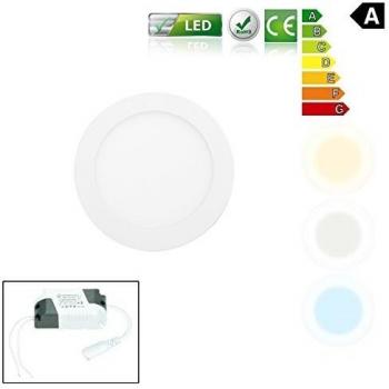 Panneau LED Ultramince 9W Rond Ø14.2 cm SMD 2835-220-240 V 575 Lumens Plafonnier LED Blanc Froid 6000K Cuisine Salle de Bain Couloir Plafonnier Encastré