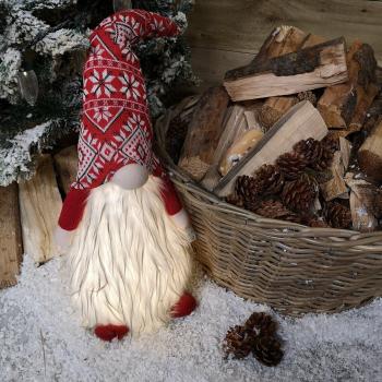 Tall Christmas Light Up Gnome Nordic Decoration