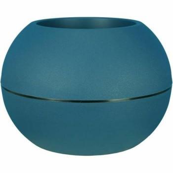 Bac à fleurs rond en plastique bleu Riviera Ø 50 cm