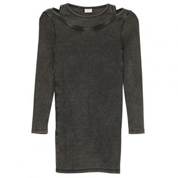 S.Oliver Mädchen Minikleid mit Rippmuster, zweiteilige Optik, fest eingesetzte Innenseite