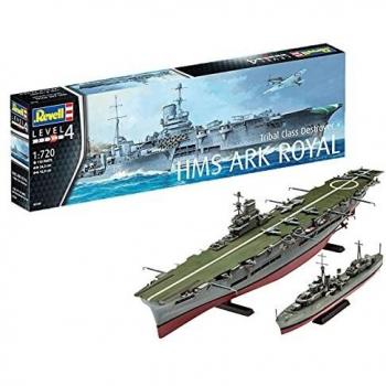 Modellino Portaerei HMS Ark Royal e Cacciatorpediniere Eskimo 1:720