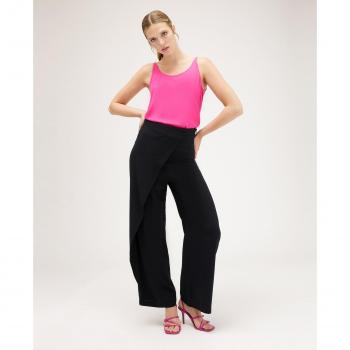 Pantalón de mujer estilo palazzo y efecto pareo de viscosa de Motivi