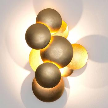 3-Bulb Gold LED Wall Light