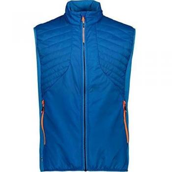 CMP Herren-Stehkragen-Hybridweste – Blau-Orange, 56