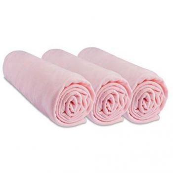 Trousse de 3 Draps Housses Rose – 100% Coton, Taille Extensible 40x80‑40x90 cm