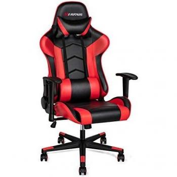 Mfavour Racing Style Ergonomic Gaming Chair with Adjustable Lumbar Support and Headrest