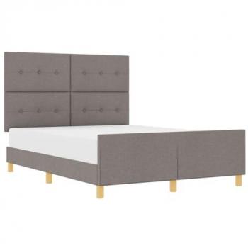 Cadre de chambre taupe, tissu, 140 × 190 cm – vidaXL
