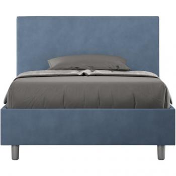 Letto a 1,5 piazza in Microfibra Blu con Rete Adele