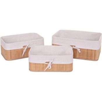 Regalaufbewahrungsset MCW C21 – Bambus, 3 Stück
