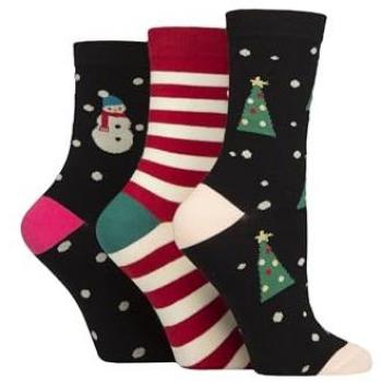 Winter Wonderland Tree Pattern Crew Socks – 3 Pair