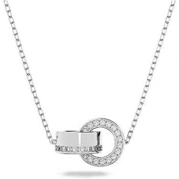 Collier Noir-Rhodié Swarovski Hollow – Éclat Blanc