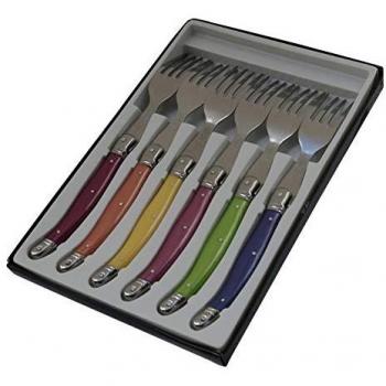 Laguiole I7210P6-NT Boîte de 6 Fourchettes Table 6 Couleurs Pastel