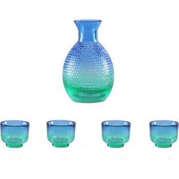 Jarra de Vino Calentador “Pavo Real Azul”