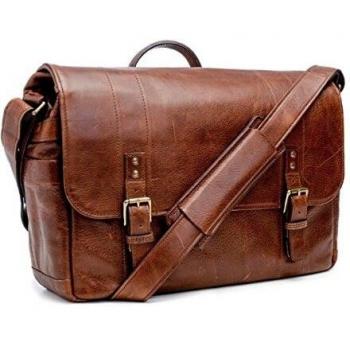 Oak & Walnut Leather Messenger Bag – Union Street