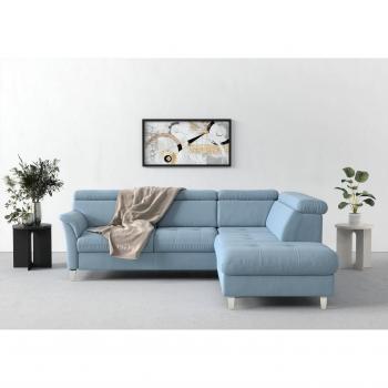 SIT & MORE Marano L‑Form Ecksofa – hellblau