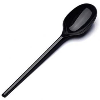 100‑Piece Black Plastic Tea Spoon Set (Polystyrene)