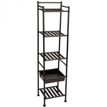 Scaffale Amazon Basics con cestello, 5 ripiani