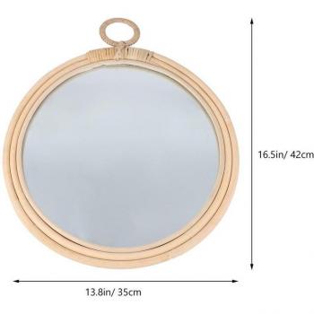 Miroir miroir tissé ornemental rotin