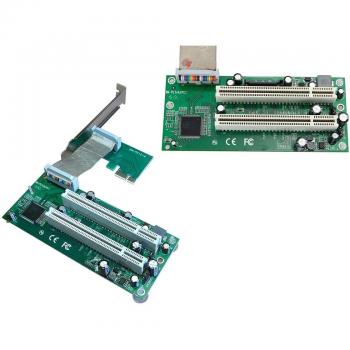 Cable Flex PCI‑E 1× → 2× 32bits Adaptador