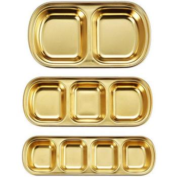 Plateau de sauces pour salades en inox