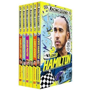 MACMILLAN Racing Legends 6 Books Collection Set By Maurice Hamilton (Lewis Hamilton, Max Verstappen, Charles Leclerc, Lando Norris, Fernando Alonso and Oscar Pi