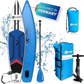EXPLORER SUP-Board Tourer mit Paddel, Pumpe und Rucksack