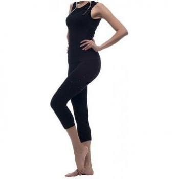 Kit Esportivo Anaissa Namasté – Legging & Camiseta Pretas M/L