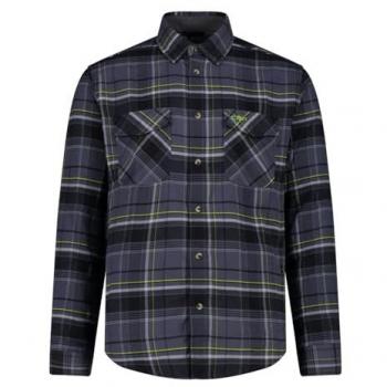 Cmp Camicia 32t1757 Titanio-Nero Maniche Lunghe