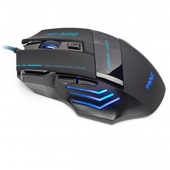 DIGISON DS‑8100 Rampage – 7‑Taste Gaming‑Maus in Schwarz, LED‑Funktionen
