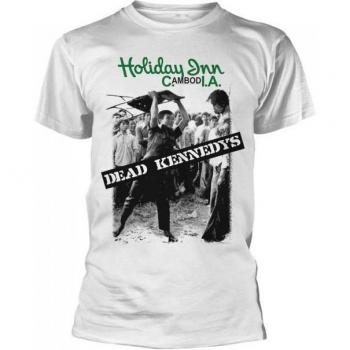 Unisex White Holiday Inn Tee mit Dead Kennedys Print
