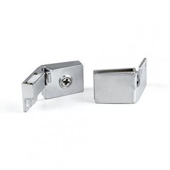 Juego de bisagras Emuca para puertas de cristal interiores