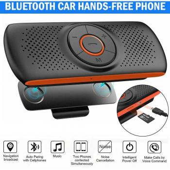 Cargador de coche con manos libres y altavoz Bluetooth