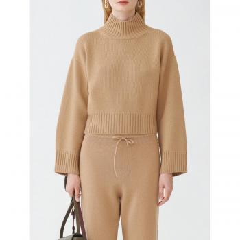 Pullover in lana vergine Fabiana Filippi color Cammello