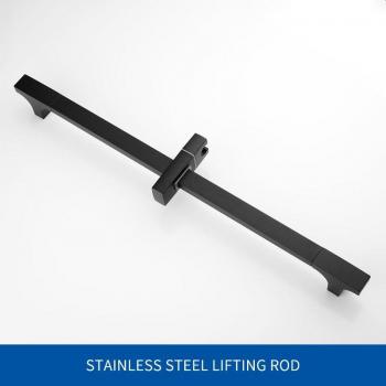 Black Adjustable Shower Rail